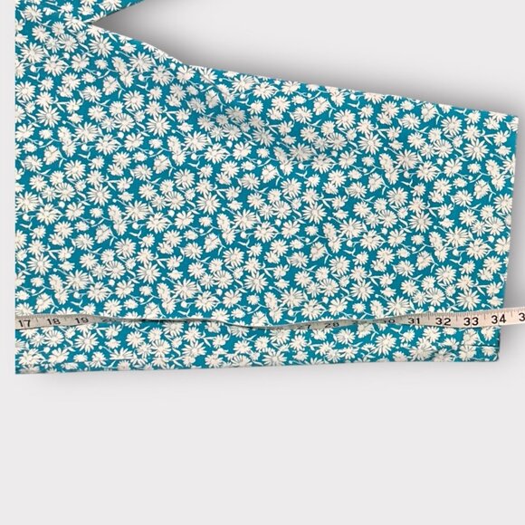 Josephine Chaus Womens 18 Lazy Daisy Blue Capri High Waisted Pant Summer Vacay - Picture 4 of 10